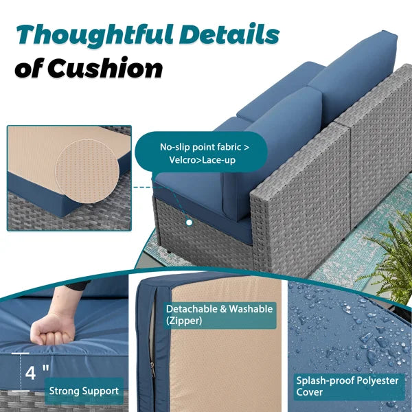 Alivia 6-Person Outdoor Patio Set Seating Group with Cushions